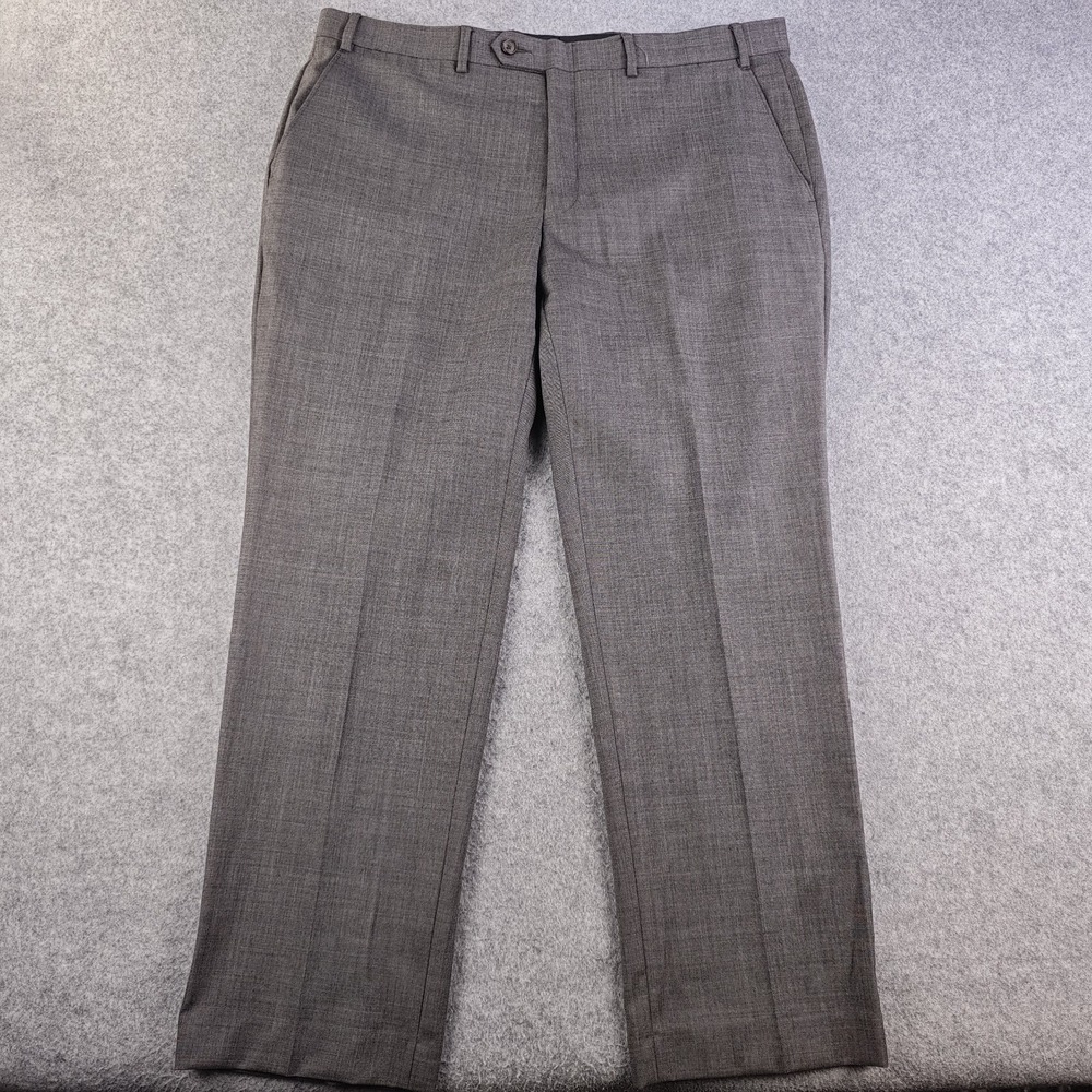 Lauren Ralph Lauren Dress Pants Mens 38x30 Gray Flat Front 100% Wool Formal